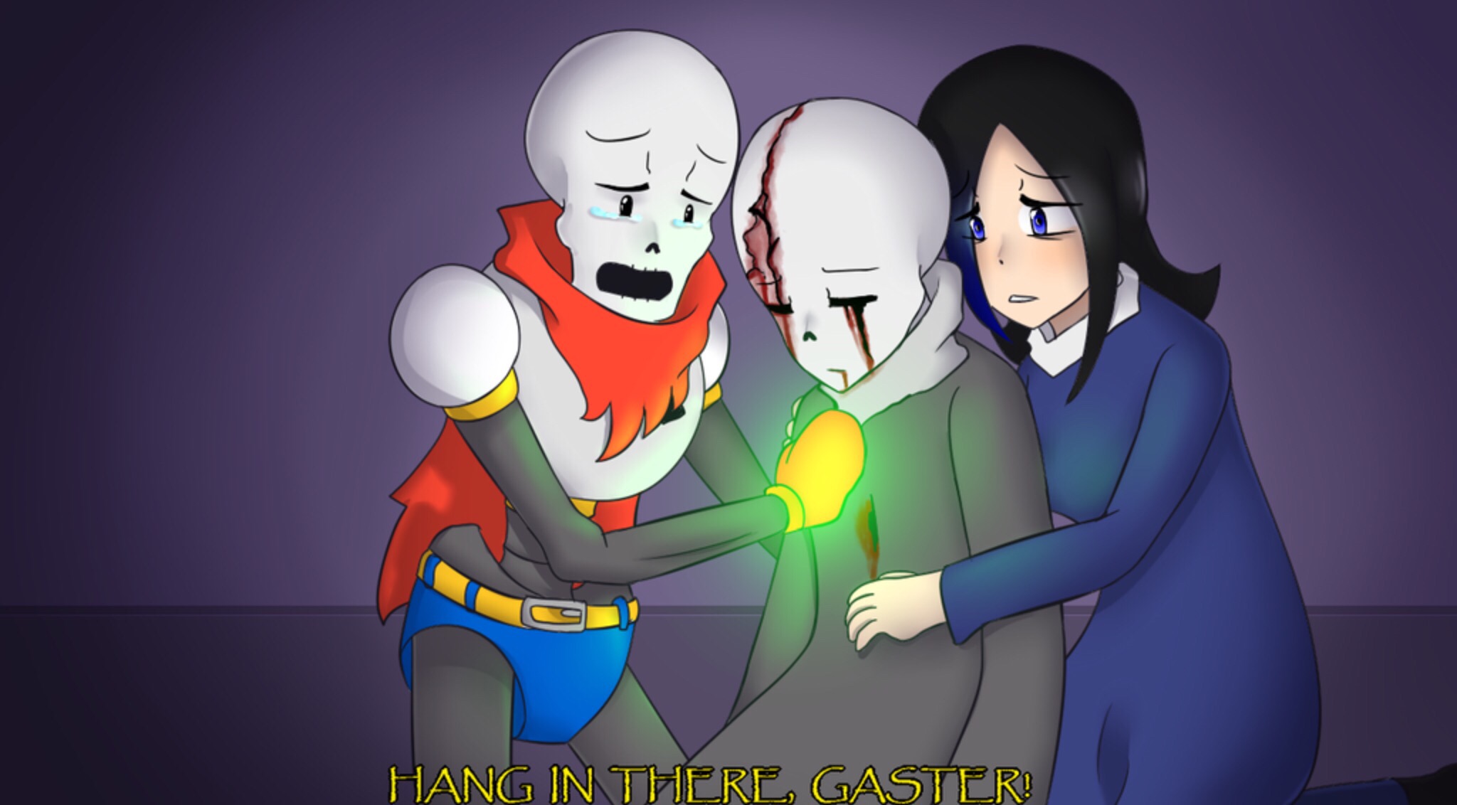 glitchtale <b>jessica</b> papyrus <b>gaster</b> HANG image by @jessies1349.